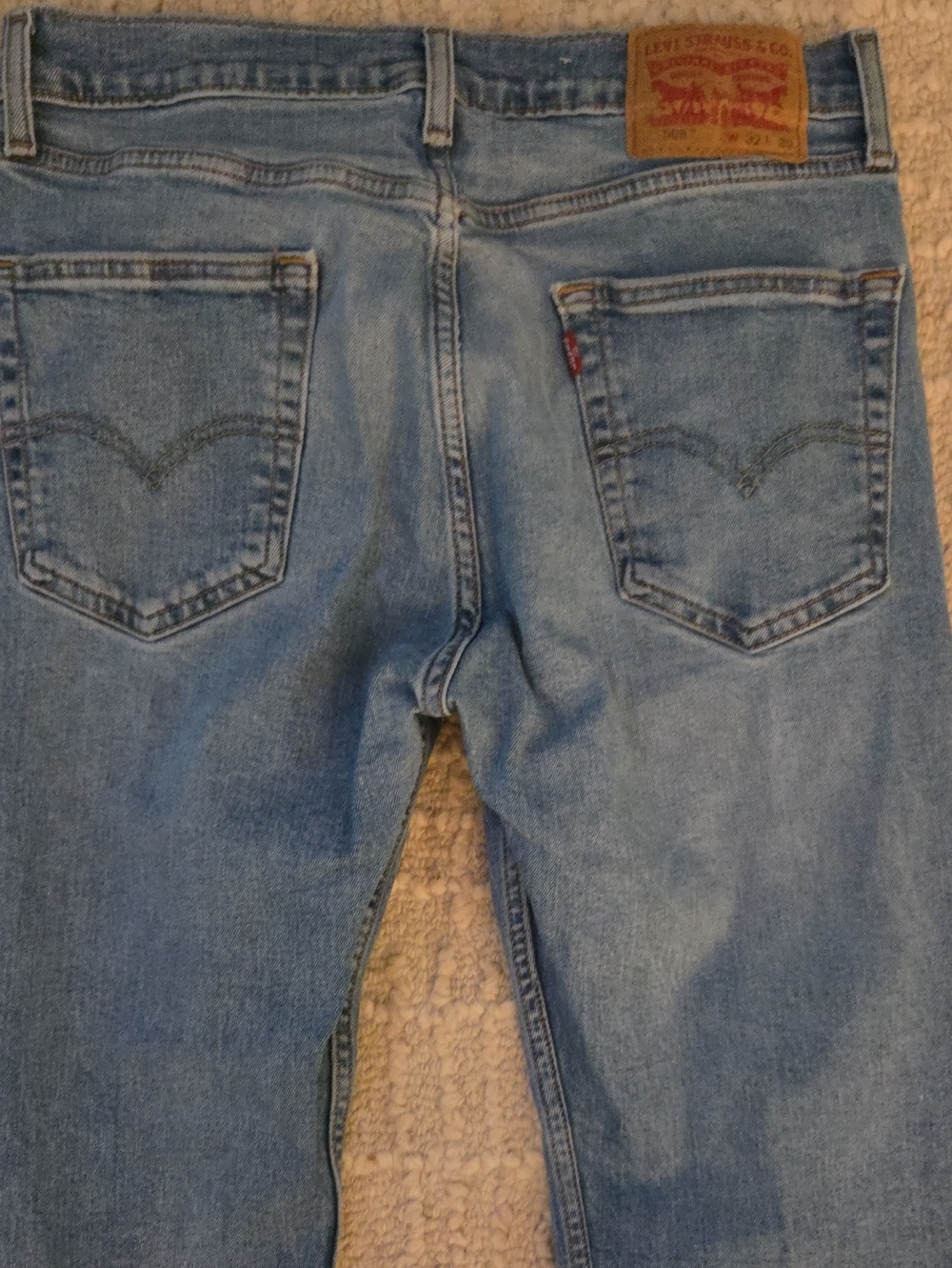 Levi's 505 Light Wash Straight Leg Jeans, 32 X 30
